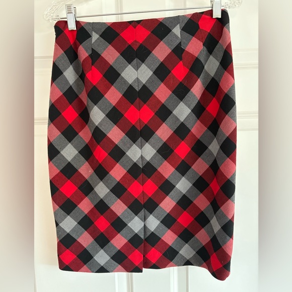 The Limited Red and Black Plaid Pencil Skirt - Picture 2 of 3
